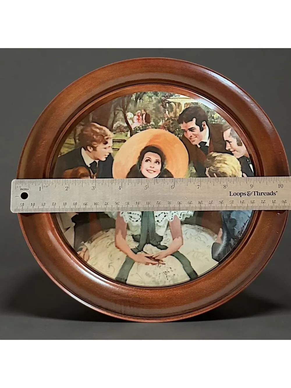 Vtg 1988 Gone With The Wind Scarlett & Her Suitors Plate W.S. George Framed 10